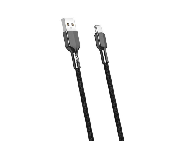 Кабель USB XO NB182 2.4A Quick Charge Type-C 1m тканинний black