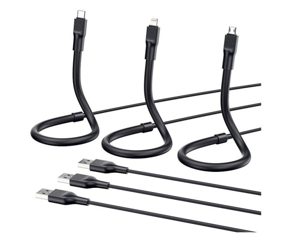 Кабель USB XO NB195 Type-C 2.4A 1.2м black
