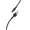 Кабель USB XO NB198 2.4A Quick Charge Lightning тканинний black