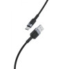 Кабель USB XO NB198 2.4A Quick Charge Type-C тканинний black