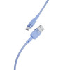 Кабель USB XO NB198 2.4A Quick Charge Type-C тканинний blue