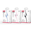 Кабель USB XO NB198 2.4A Quick Charge Type-C тканинний blue