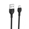 Кабель USB XO NB200 2.1A Quick Charge Micro 2m прогумований black