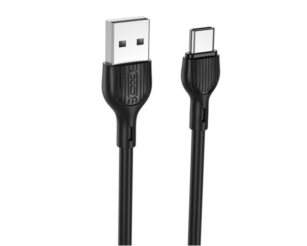 Кабель USB XO NB200 2.1A Quick Charge Type-C 2m прогумований black