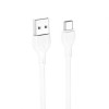 Кабель USB XO NB200 2.1A Quick Charge Type-C 2m прорезиненный white