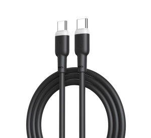 Кабель USB XO NB208B 60W Type-C to Type-C м'який силіконовий black