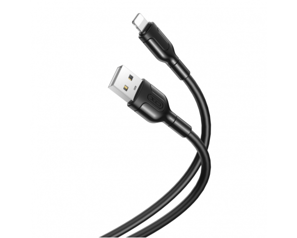 Кабель USB XO NB212 2.1A Lightning прогумований black