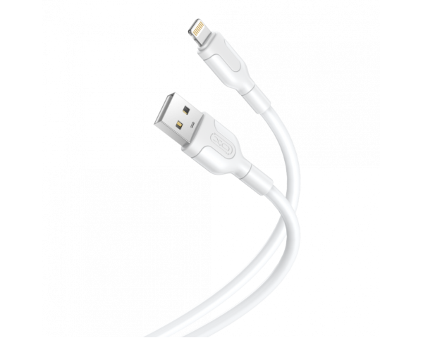 Кабель USB XO NB212 2.1A Lightning прогумований white