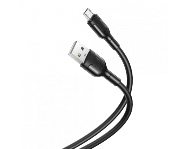 Кабель USB XO NB212 2.1A Micro прогумований black