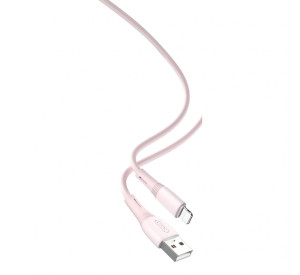Кабель USB XO NB225 Lightning м'який силіконовий pink