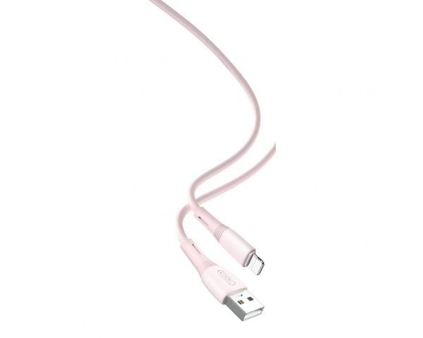 Кабель USB XO NB225 Lightning м'який силіконовий pink