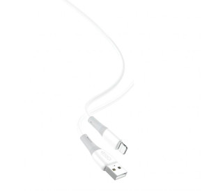Кабель USB XO NB225 Lightning м'який силіконовий white