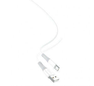 Кабель USB XO NB225 Type-C м'який силіконовий white