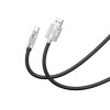 Кабель USB XO NB227 6A Type-C цинковий сплав/м'який силіконовий 1.2м black