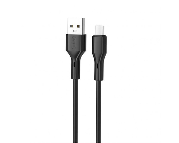 Кабель USB XO NB230 2.4A Quick Charge Type-C 1m прогумований black