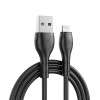 Кабель USB XO NB240 2.4A Lightning м'який гумовий black