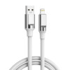 Кабель USB XO NB251 6A Quick Charge Lightning 1m силіконовий white