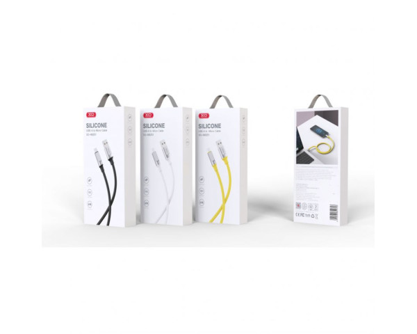 Кабель USB XO NB251 6A Quick Charge Micro 1m силиконовый black