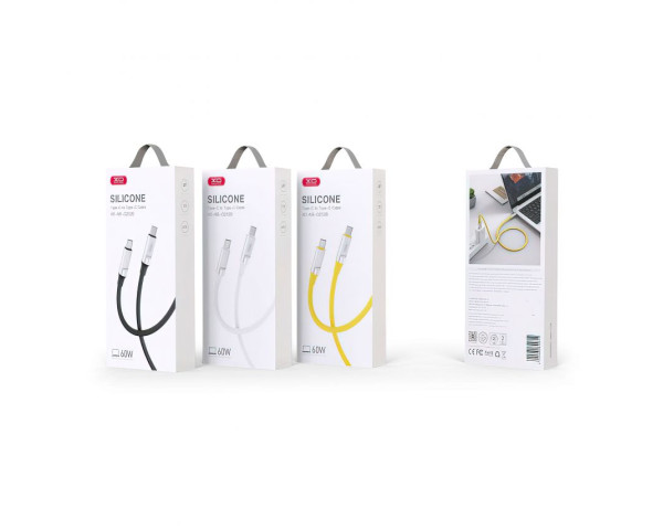 Кабель USB XO NB251 6A Quick Charge Type-C 1m силіконовий black