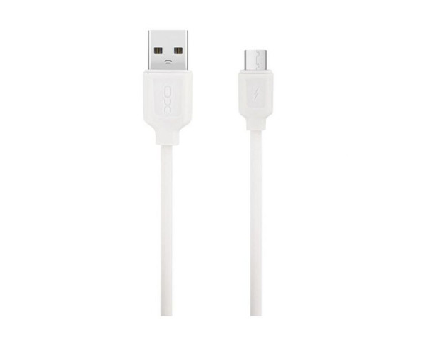 Кабель USB XO NB36 2.1A Quick Charge Micro прогумований white