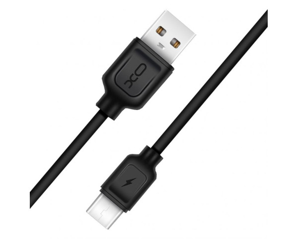 Кабель USB XO NB36 2.1A Quick Charge Type-C прогумований black