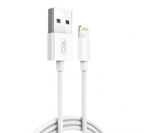 Кабель USB XO NB47 2.1A Quick Charge Lightning прогумований white