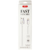 Кабель USB XO NB47 2.1A Quick Charge Lightning прогумований white