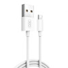 Кабель USB XO NB47 2.1A Quick Charge Micro прогумований white