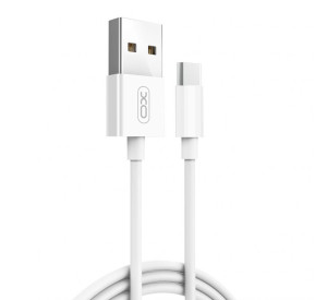 Кабель USB XO NB47 2.1A Quick Charge Type-C прогумований white