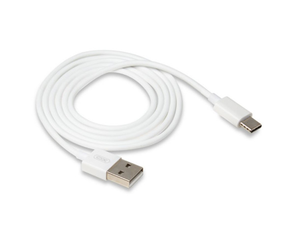 Кабель USB XO NB47 2.1A Quick Charge Type-C прогумований white