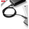 Кабель USB XO NB51 2.1A Lightning тканинний black