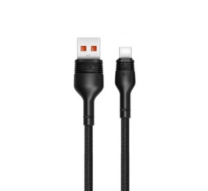 Кабель USB XO NB55 5.0A Type-C тканинний black