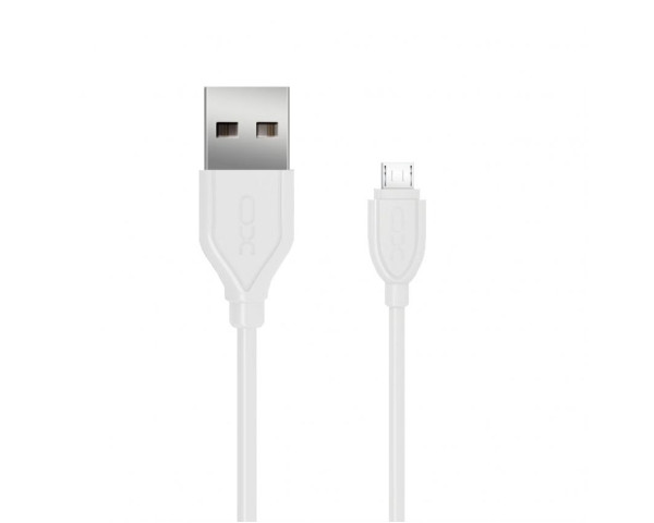 Кабель USB XO NB8 2.1A Quick Charge Micro прогумований white