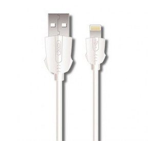 Кабель USB XO NB9 2.4A Quick Charge Lightning прогумований white