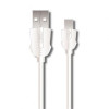 Кабель USB XO NB9 2.4A Quick Charge Type-C прогумований white