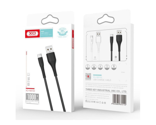 Кабель USB XO NB-P153 Type-C 2A black
