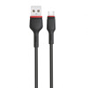 Кабель USB XO NB-P171 2.4A Micro прогумований black