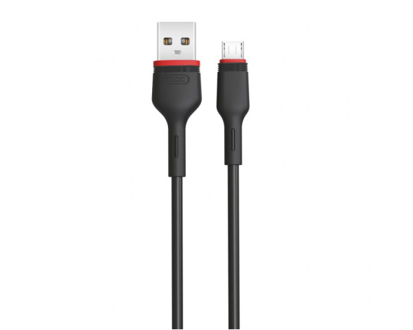 Кабель USB XO NB-P171 2.4A Micro прогумований black