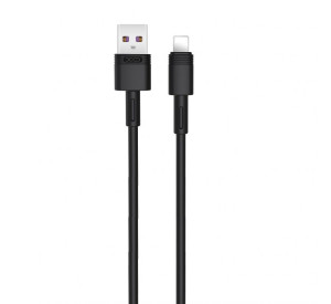 Кабель USB XO NB-Q166 5A Quick Charge Lightning black