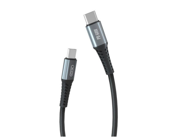 Кабель USB XO NB-Q167 PD 60W Quick Charge Type-C to Type-C black