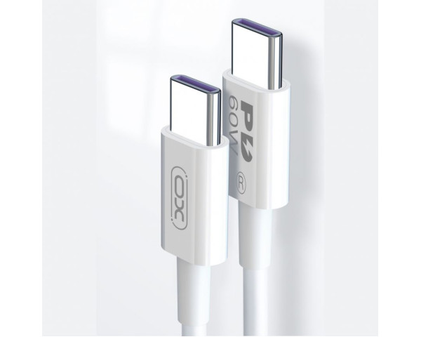 Кабель USB XO NB-Q190A PD 60W Type-C - Type-C 1m white