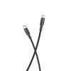 Кабель USB XO NB-Q199 PD 100W Type-C to Type-C тканинний black