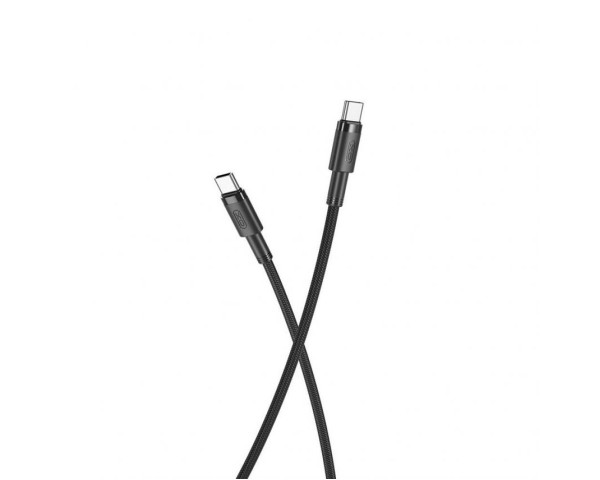 Кабель USB XO NB-Q199 PD 100W Type-C to Type-C тканинний black