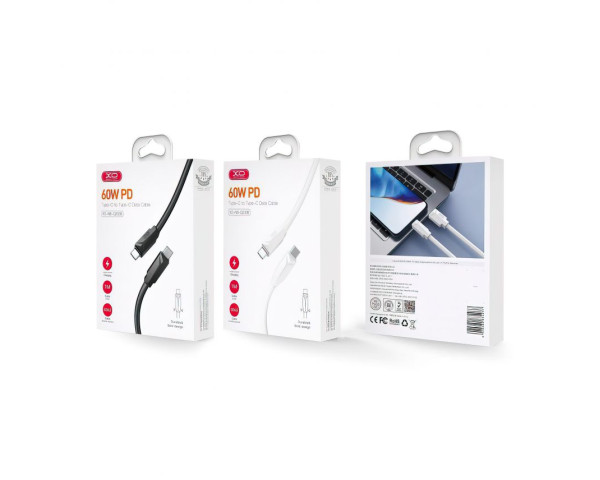 Кабель USB XO NB-Q233B PD 60W Type-C - Type-C black