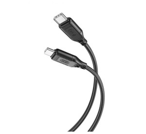 Кабель USB XO NB-Q236B 60W Type-C to Type-C плетений black