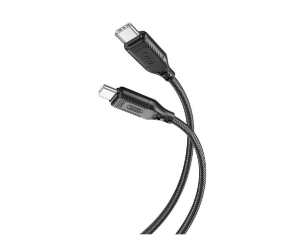 Кабель USB XO NB-Q236B 60W Type-C to Type-C плетений black