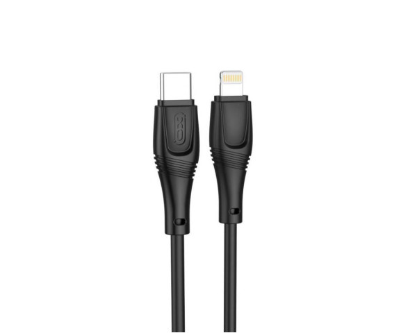 Кабель USB XO NB-Q239A 27W Type-C to Lightning м'який силіконовий black