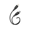 Кабель USB XO NB-Q239A 27W Type-C to Lightning м'який силіконовий black