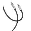 Кабель USB XO NB-Q252B PD 60W Type-C - Type-C м'який силіконовий black