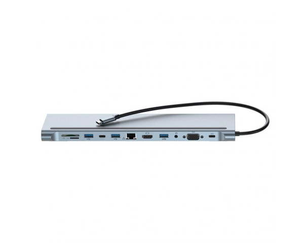 Перехідник USB-HUB XO HUB010 12в1 з Type-C роз'ємом